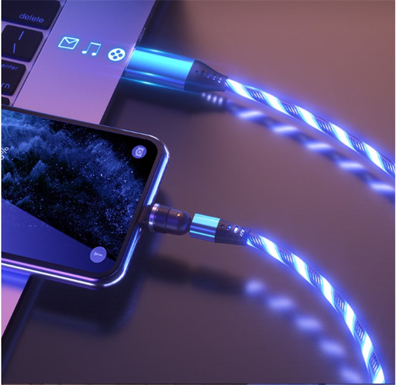 540° Rotate Luminous Magnetic Charging Cable