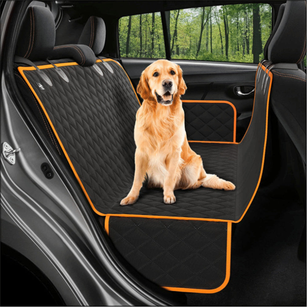 Dog Car Seat Cover with Mesh View & Safety Protector