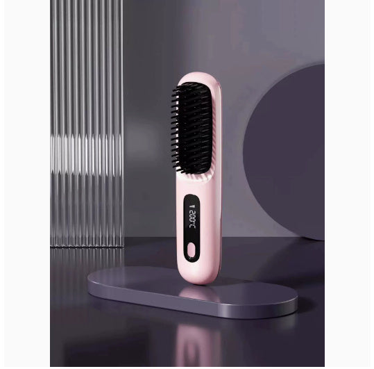 "2-in-1 Hair Straightener Brush"