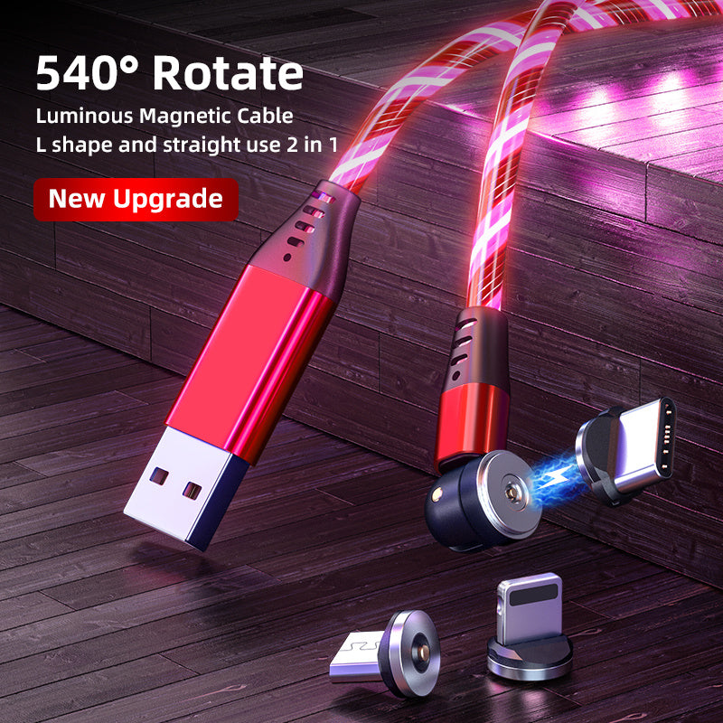 540° Rotate Luminous Magnetic Charging Cable