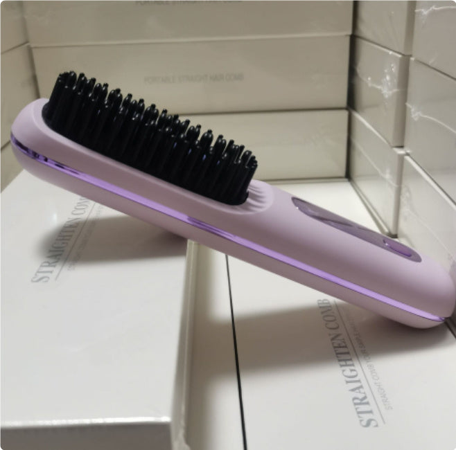 "2-in-1 Hair Straightener Brush"